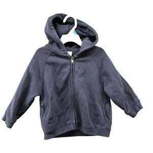 Zara‎ Baby 18-24M Oversized Zip Hoodie Navy Blue Cotton Boys girls